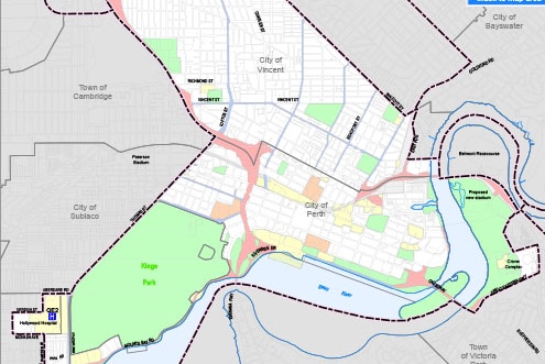 Expanded City of Peth including Vincent and parts of Nedlands, Subiaco and Victoria Park