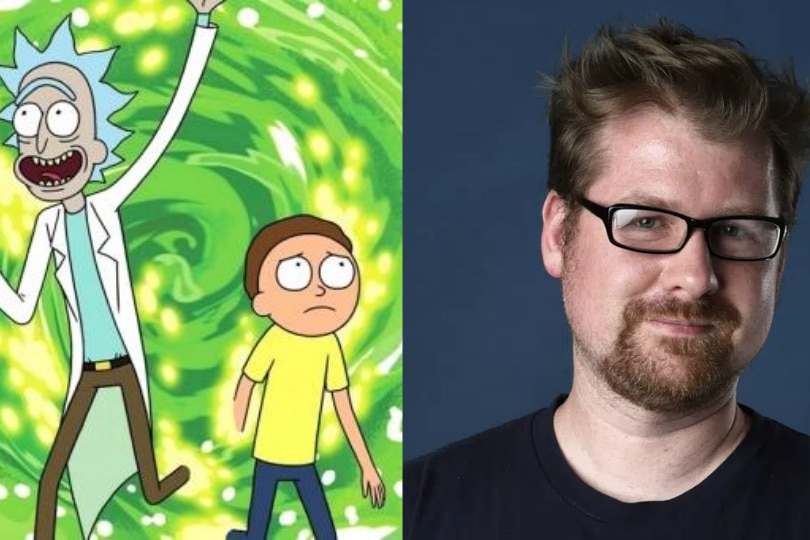 A composite image of two cartoon characters and their voice actor.