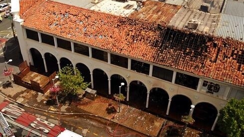 The damaged Sydney Building.