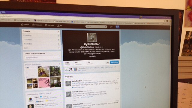 Twitter feed on a computer screen