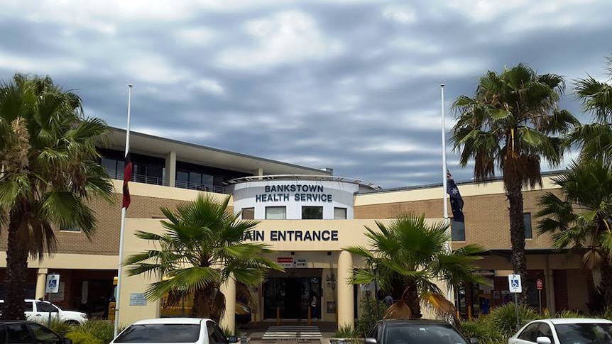 Bankstown Hospital's entrance.