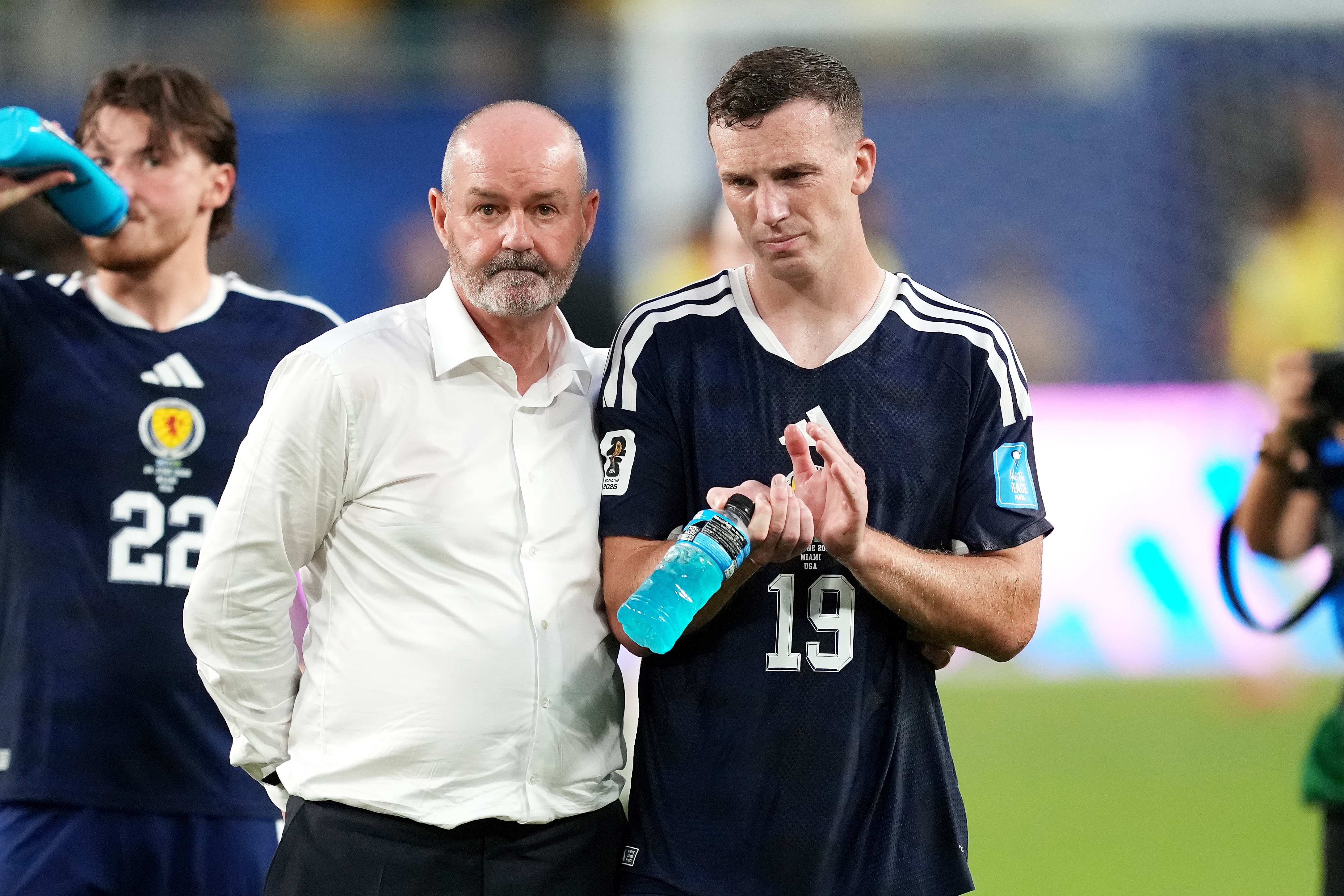 Steve Clarke looks disappointed