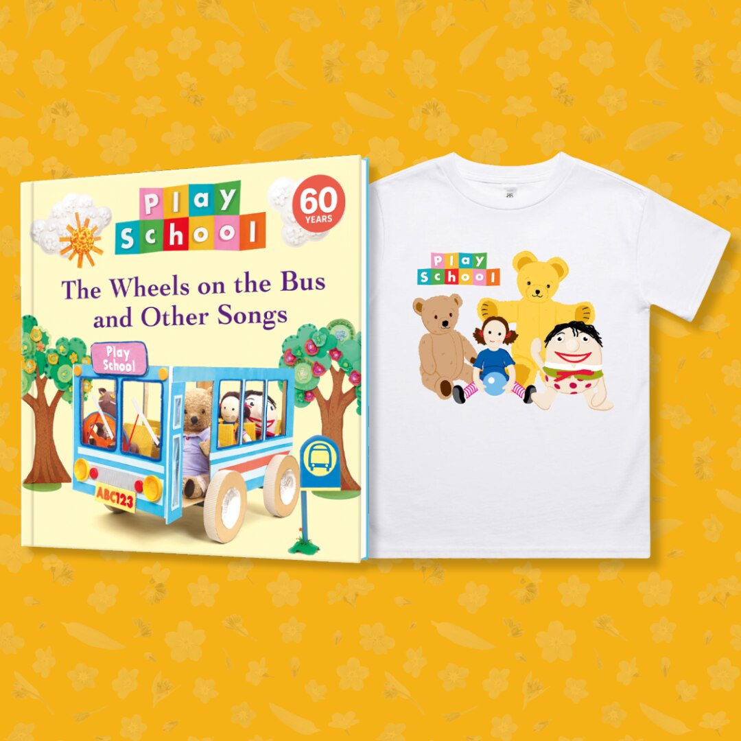 Play School book and t-shirt