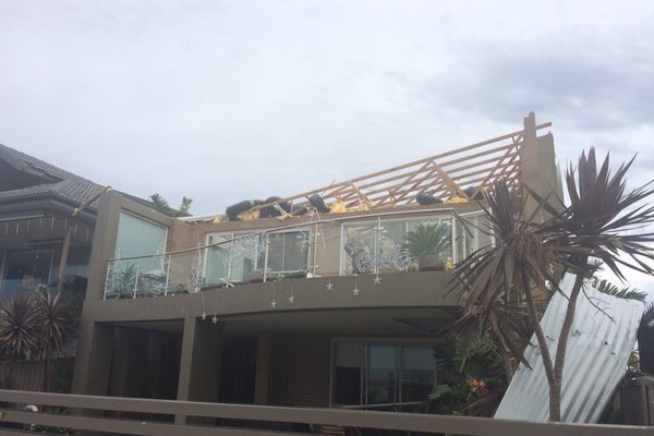 Roofless house in Kurnell.