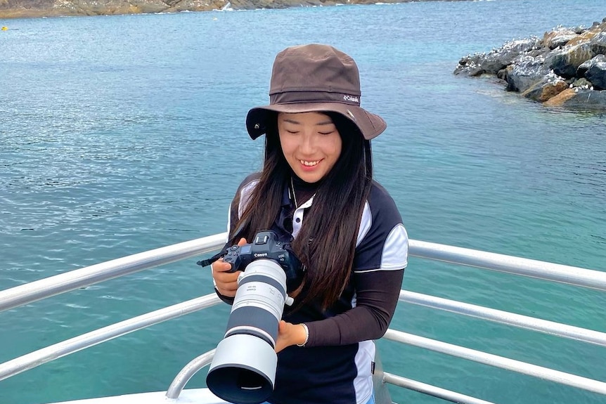 photographer on boat
