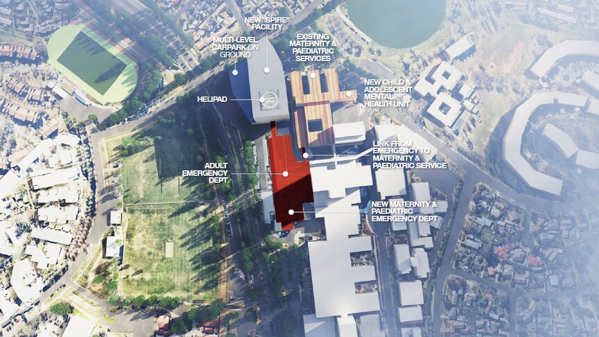 Proposed layout for new additions to Canberra Hospital.