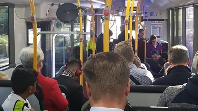 A full bus in Canberra.