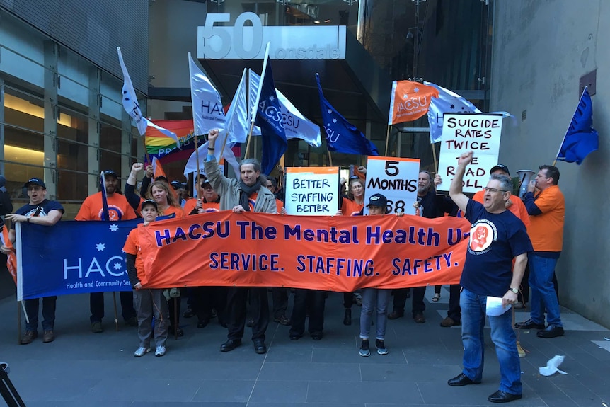 Worker protest over safety of staff at Thomas Embling psychiatric hospital