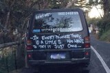 Wicked Campers van with offensive slogan