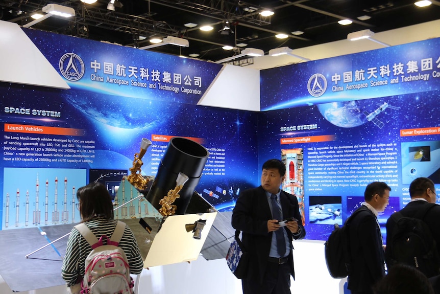 A Chinese space display at the International Astronautical Congress