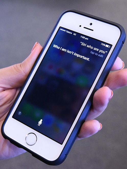 Siri in action on a smartphone