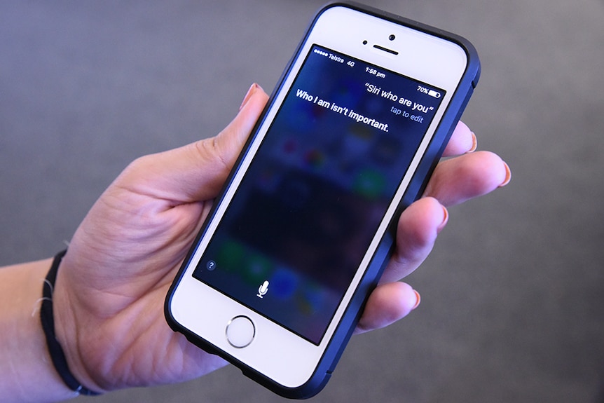 Siri in action on a smartphone