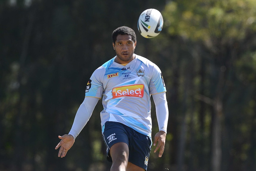 Kalifa Faifai Loa at Gold Coast Titans training