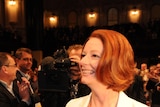 Prime Minister Julia Gillard arrives to a standing ovation at the NSW State Labor Conference