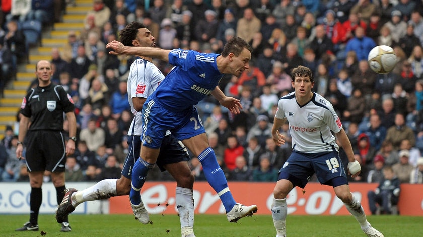 Leading the way: John Terry's header led to the second of Chelsea's goals, scored by Daniel Sturridge.