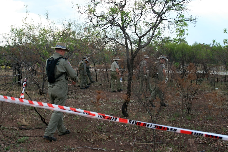 Two police crime scenes in Katherine death case.