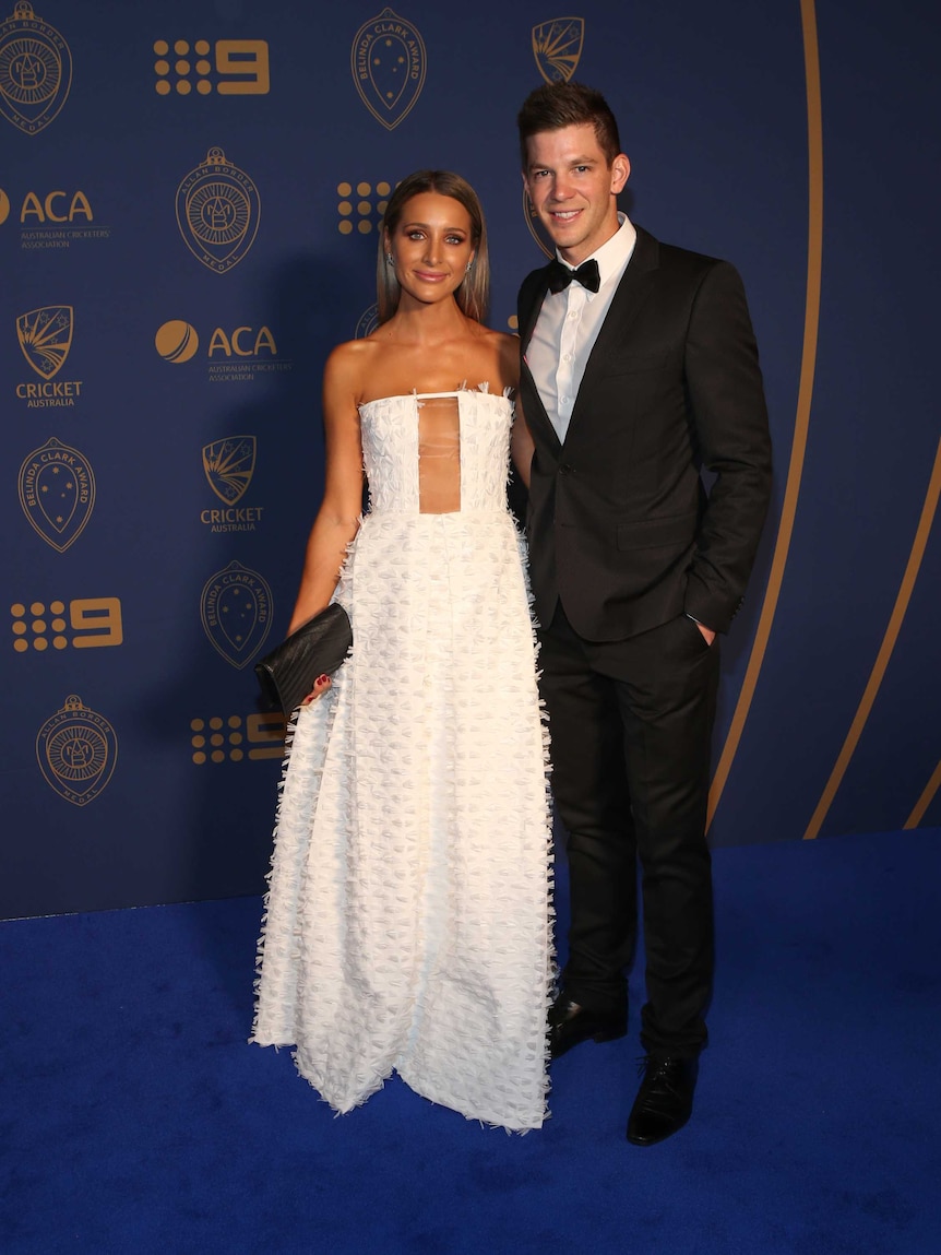 Cricket player Tim Paine and his wife Bonnie Paine.