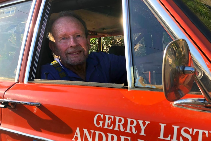 Gerry Lister in his Volvo 144S.