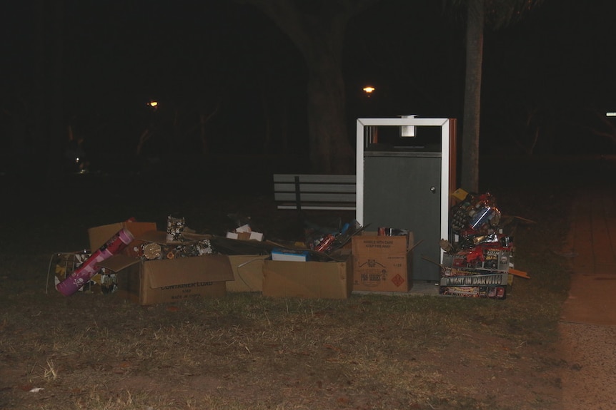 Boxes of Territory Day fireworks