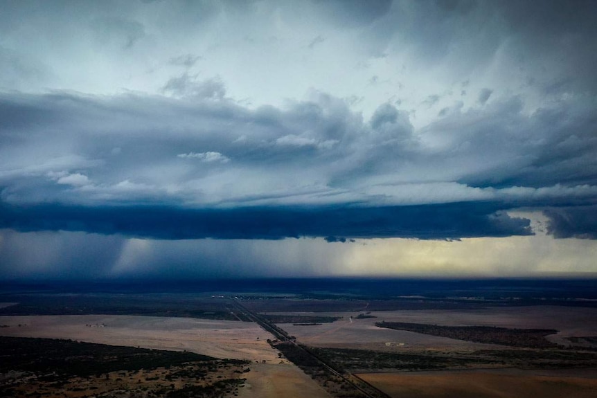 Storm clouds in the Balonne Shire in south-west Queensland in late February 2020.