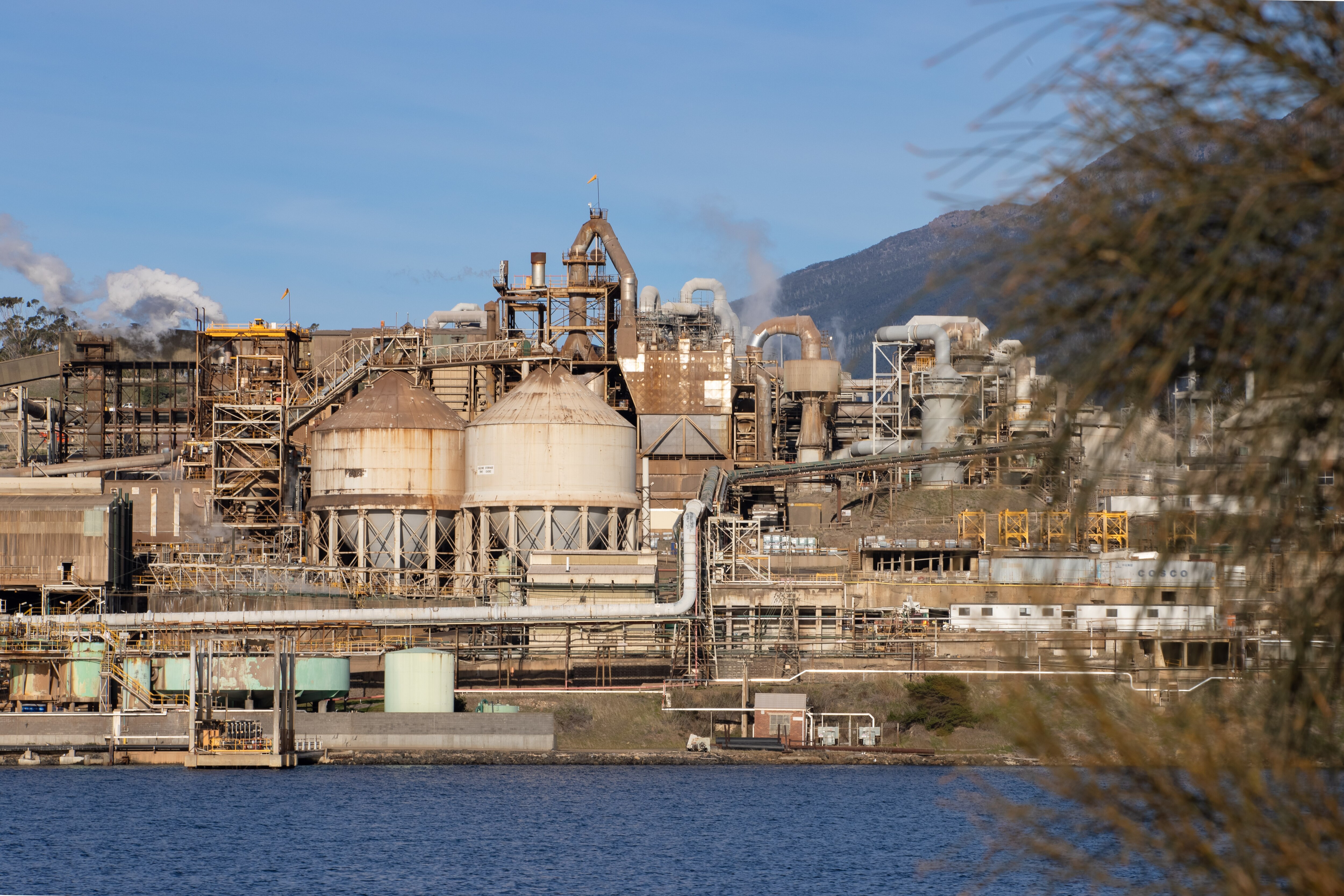 Generic photos of Hobart's zinc smelting plant.