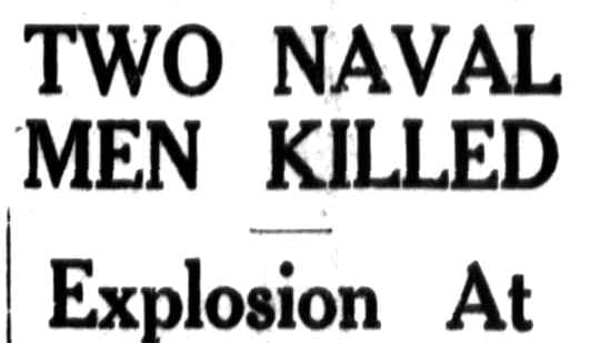 Newspaper article reporting deaths of two men