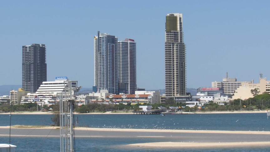 High-rise buildings at Southport on the Gold Coast.