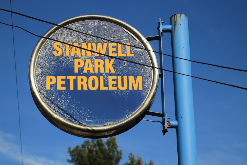 An old petrol station sign.