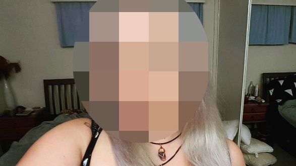 A blurred photo of an alleged rape victim
