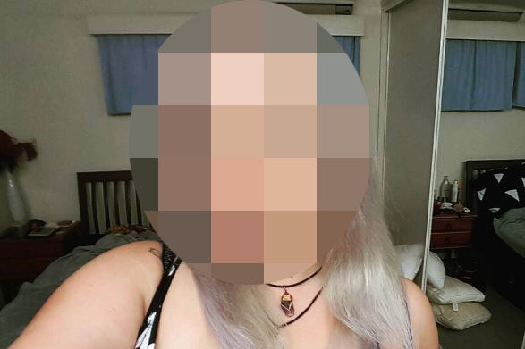 A blurred photo of an alleged rape victim