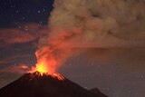 Ash rises from Mexico's Popocatepetl volcano.