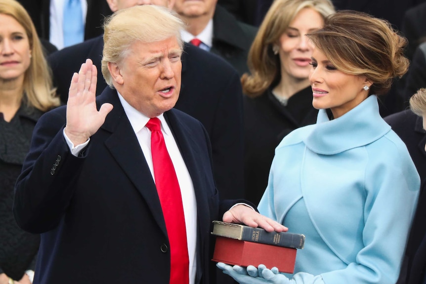 Donald Trump is sworn in as the 45th President of the United States