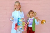 Kids dressed up as characters from Roald Dahl's BFG