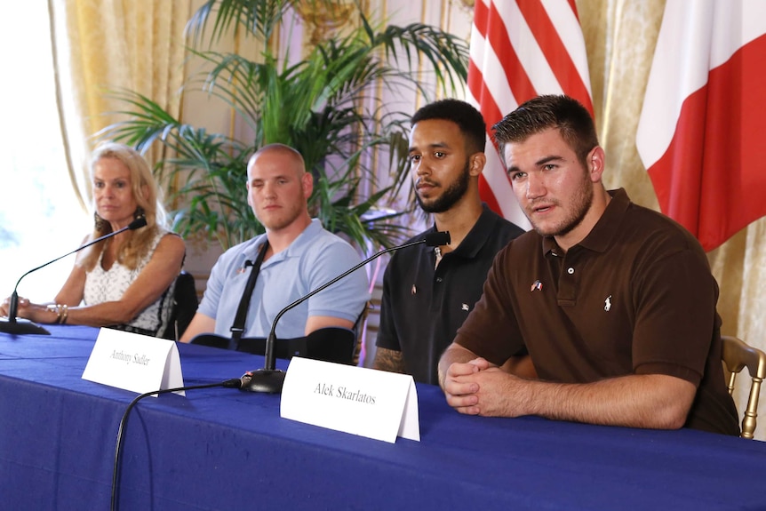 France train attack hero press conference