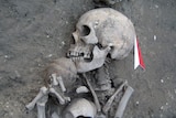 A skeleton in what could be the remains of the oldest prehistoric city in Europe