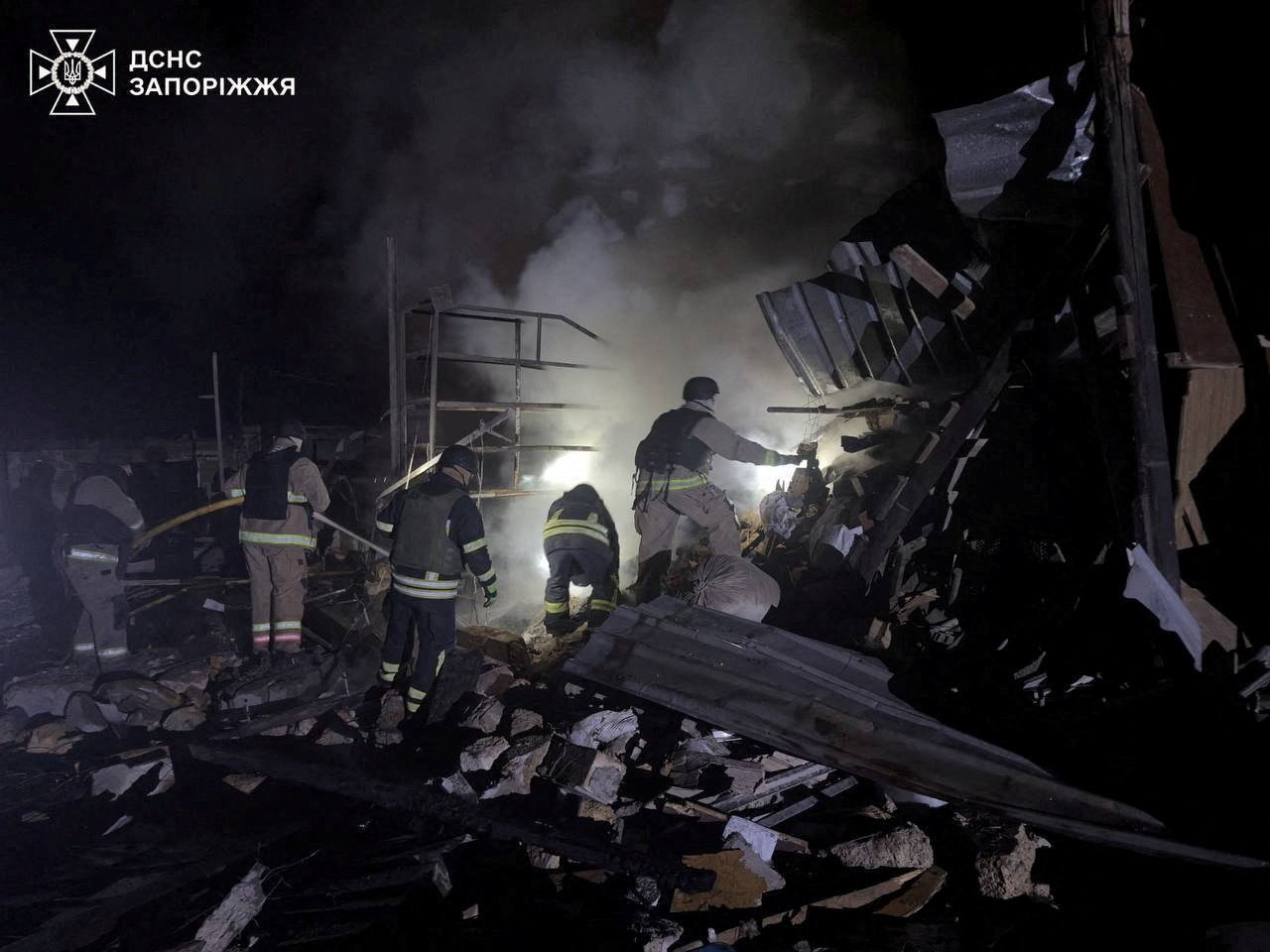 Rescaldo do ataque aéreo russo a Zaporizhzhia