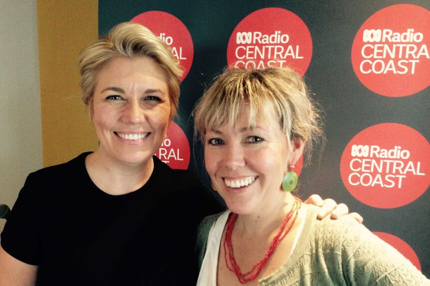 Melinda Schneider on the left of Felicity Urquhart at the Central Coast ABC radio station