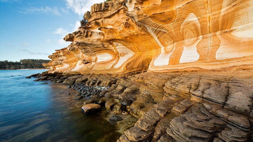 Painted cliffs at Maria Island, Tasmania