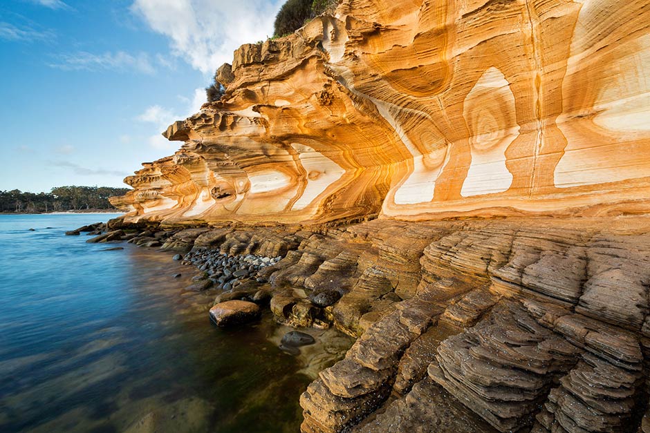 Painted cliffs at Maria Island, Tasmania