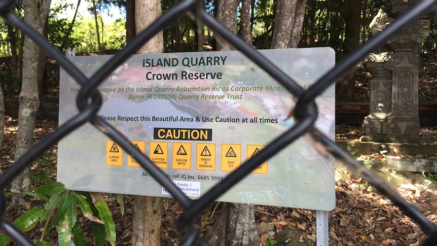 Security fencing around Island Quarry in Byron Bay.
