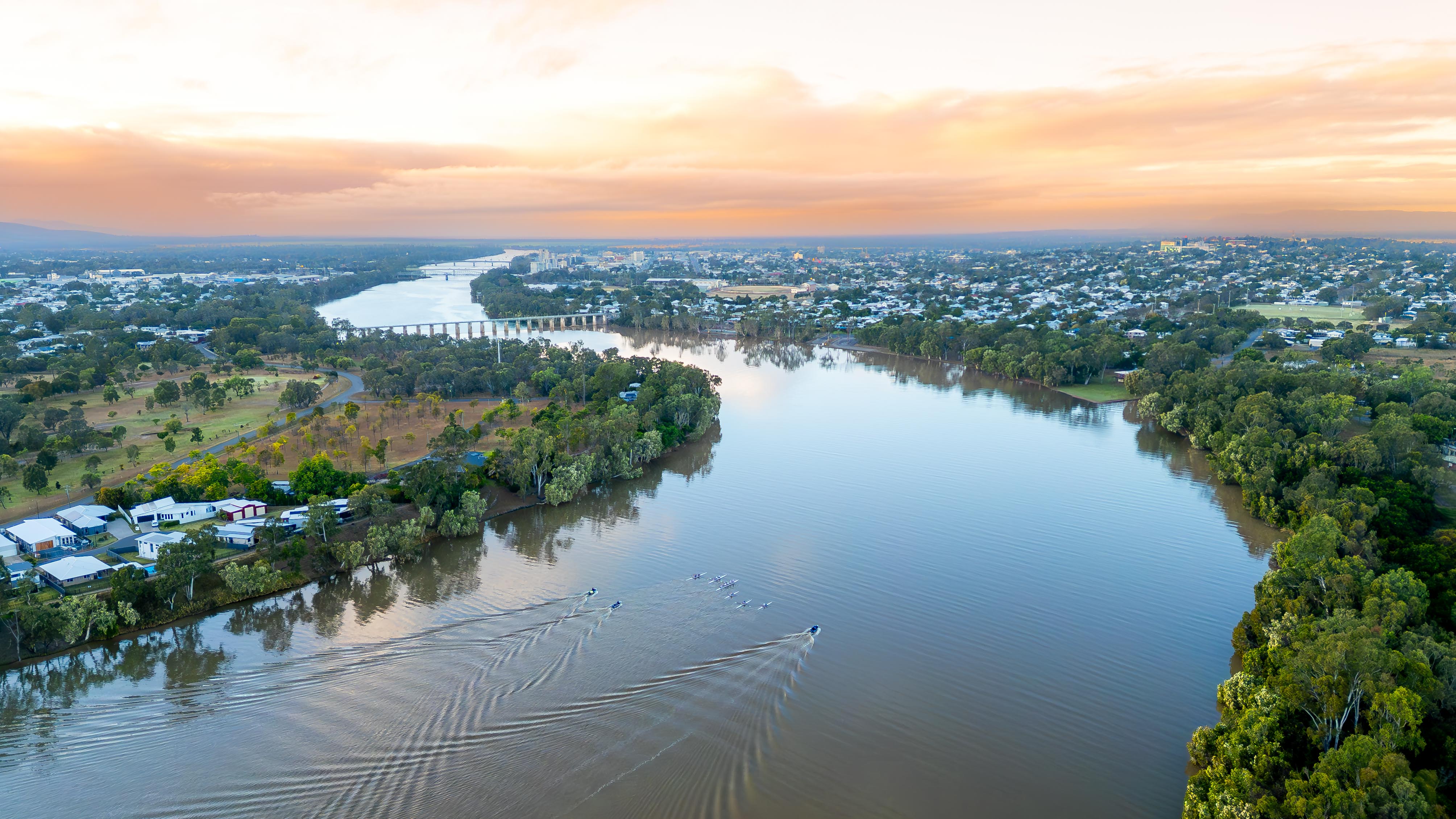 An aerial photo of the Fitzroy River