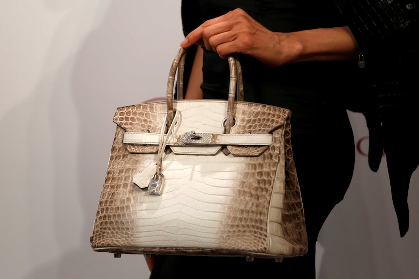 Hermes Himalayan Niloticus Crocodile Diamond Birkin handbag is