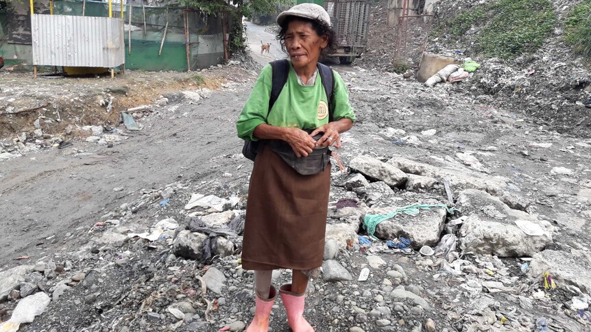 A scavenger and waste picker at the Payatas Dumpsite.