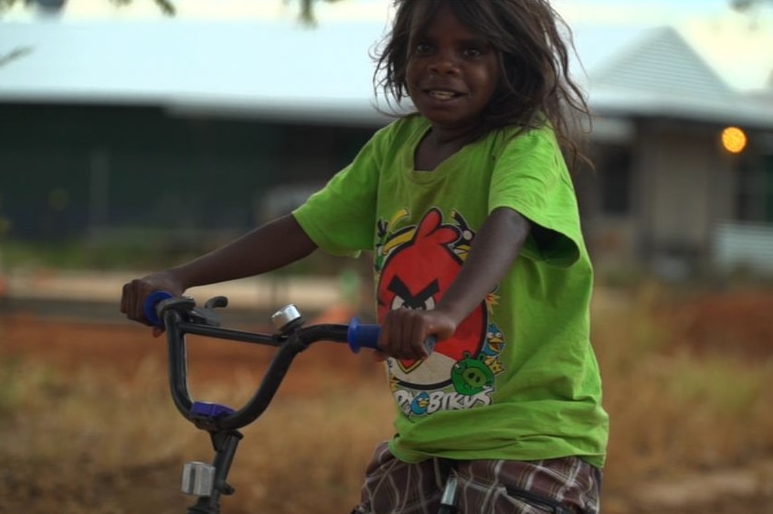 Kids on bicycle, Wangkatjungka