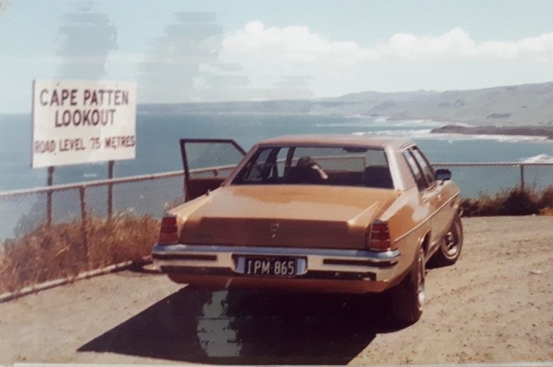 A Holden Statesman Peter Henry drove over a long weekend trip along the Great Ocean Road in 1976.