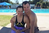 Michael Cox and Taylor Anderton at the Corinda pool in Brisbane