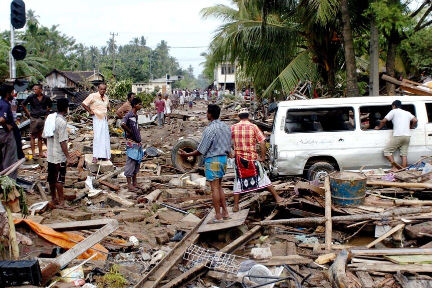 Sri Lanka tsunami debris