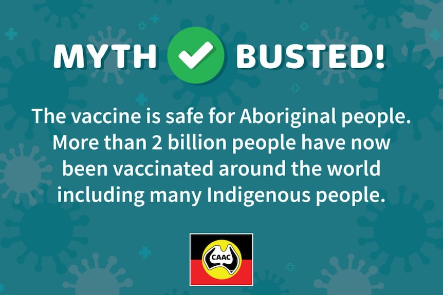 A facebook tile saying "the vaccine is safe for Aboriginal people" 