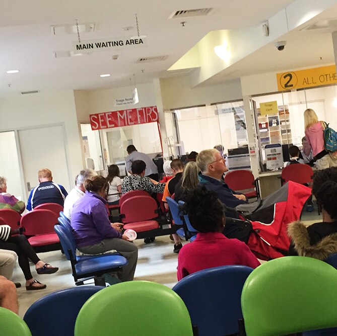 Royal Hobart Hospital emergency department waiting room, November 2016.