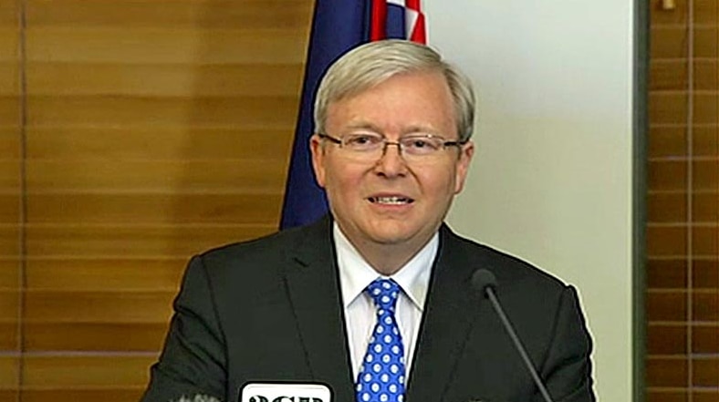 Reinstated Prime Minister Kevin Rudd